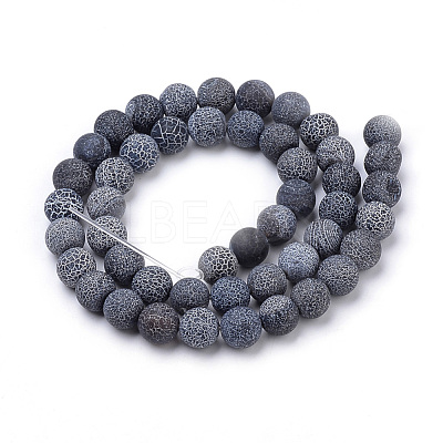Natural Weathered Agate Beads Strands G-S259-05A-8mm-1