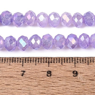 Dyed Crackle Imitation Jade Glass Beads Strands EGLA-Q131-02B-05-1
