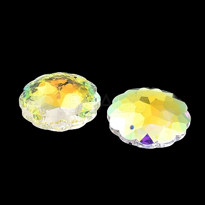Electroplate Glass Charms EGLA-M028-02B-1