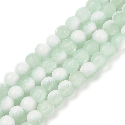 Frosted Crackle Glass Beads X1-GLAA-U001-6mm-M01-1