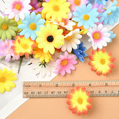 100Pcs Cloth Artificial Sunflower DIY-SP0005-96-1