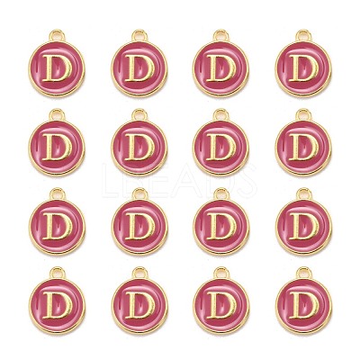 Golden Plated Alloy Enamel Charms ENAM-S118-08D-1