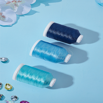 3 Rolls 3 Colors Nylon Thread NWIR-LP0001-05D-1