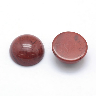 Natural Red Jasper Cabochons G-P393-R44-12MM-1