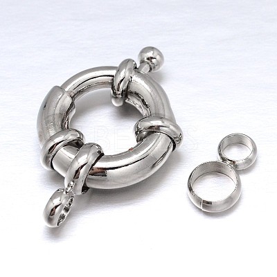 Brass Spring Ring Clasps KK-L082C-01P-1