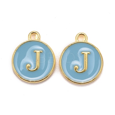 Golden Plated Alloy Enamel Charms ENAM-S118-04J-1