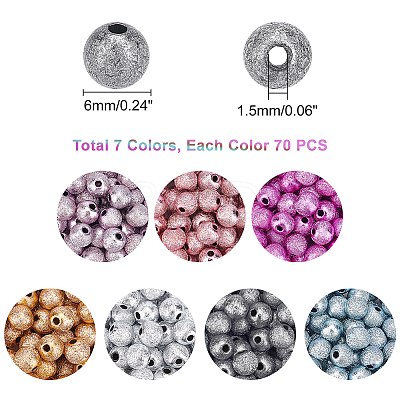 490Pcs 7 Style Spray Painted Acrylic Beads ACRP-PH0001-09-1