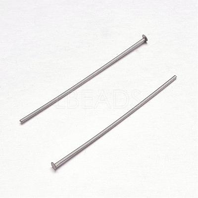 Tarnish Resistant 304 Stainless Steel Flat Head Pins STAS-F117-58P-1.7x36-1