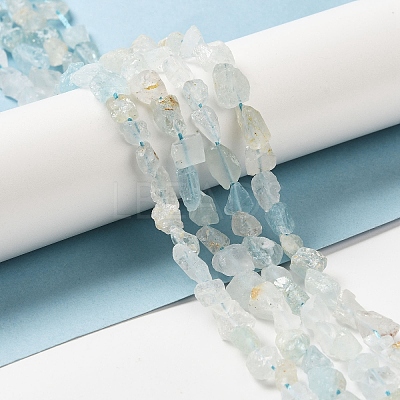 Raw Rough Natural Aquamarine Beads Strands G-I283-G08-02-1
