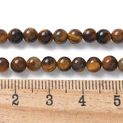 Round Tiger Eye Beads Strands Z0RQT011-AB-1