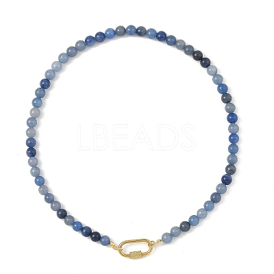 Natural Mixed Stone Round Beaded Necklaces for Women NJEW-JN06452-1