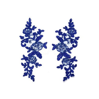 Leaves Polyester Embroidery Ornaments Accessories DIY-WH0281-11B-1