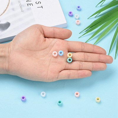 Mixed Color Chunky Acrylic Donut Spacer Beads for Kids Jewelry X-SACR-R746-07-1