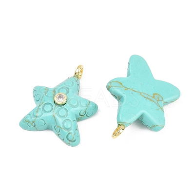 Dyed Synthetic Turquoise Pendants X-G-H353-01G-01-1