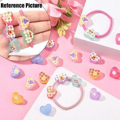 Transparent Printed Acrylic Beads MACR-S373-124-H07-1
