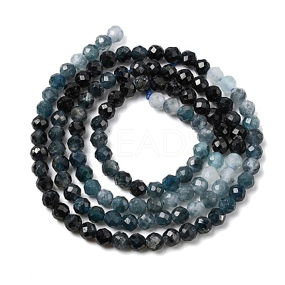 Natural Blue Tourmaline Beads Strands G-G294-A02-3mm-1