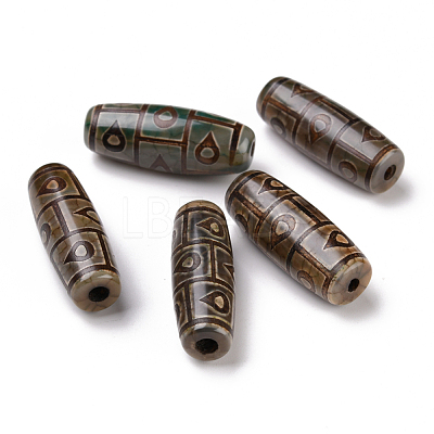 Tibetan Style dZi Beads TDZI-E004-14-1