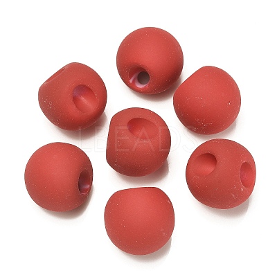 Rubberized Acrylic Beads OACR-G012-05-1