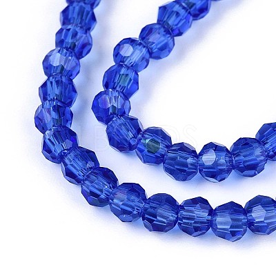 Electroplate Transparent Glass Beads Strands X-EGLA-A035-T4mm-L21-1