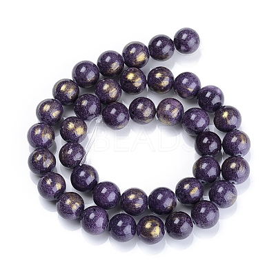 Natural Mashan Jade Beads Strands G-F670-A25-8mm-1