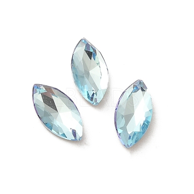 Glass Rhinestone Cabochons RGLA-P037-09B-D202-1