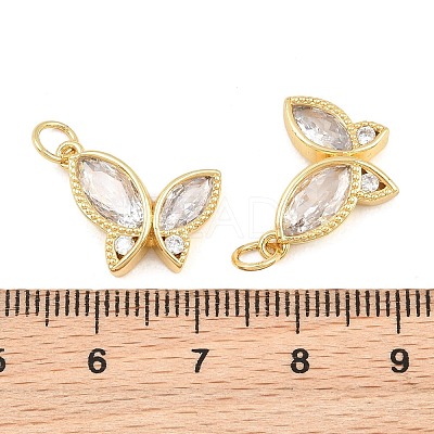 Brass Micro Pave Cubic Zirconia Pendants CU-CBA908F-05G-02-1