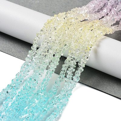 Transparent Glass Bead Strands X-GLAA-H023-03O-1