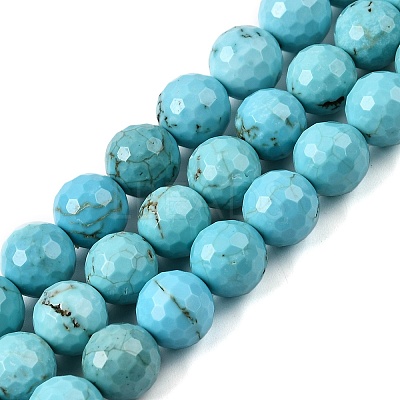 Natural Magnesite Beads Strands G-P598-E-8mm-05-1