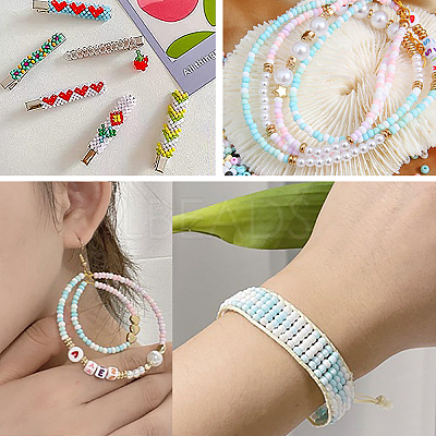 5530Pcs 10 Colors 8/0 Opaque Glass Seed Beads SEED-CJ0001-13-1