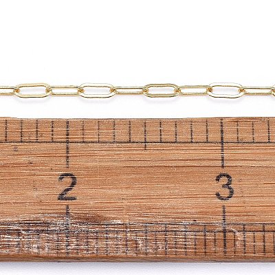 Soldered Brass Paperclip Chains CHC-G005-06G-01-1