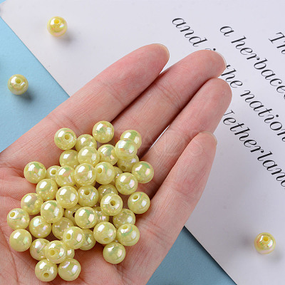 Opaque Acrylic Beads X-MACR-S370-D8mm-A10-1