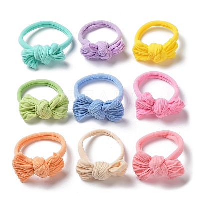 Bowknot Nylon Elastic Hair Ties OHAR-D010-02-1