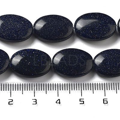 Synthetic Blue Goldstone Beads Strands G-P528-M02-01-1