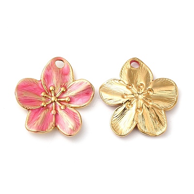 304 Stainless Steel Enamel Pendants STAS-K256-17G-03-1