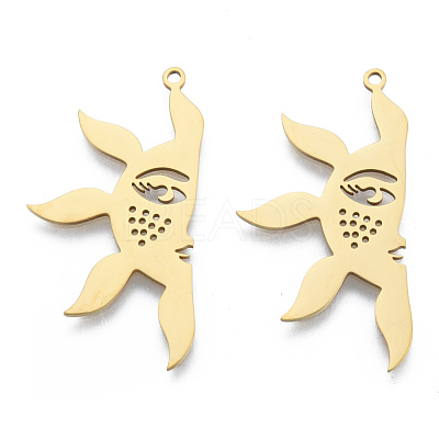 201 Stainless Steel Pendants STAS-N090-LA955-2-1