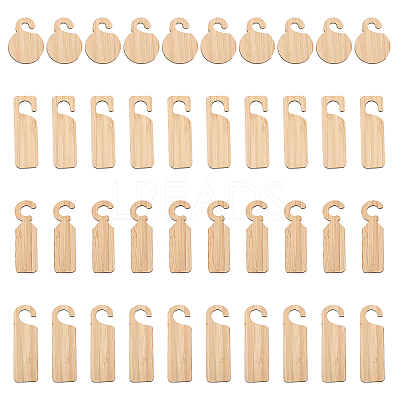 40Pcs 4 Style Blank Wood Plant Labels AJEW-CA0003-79-1