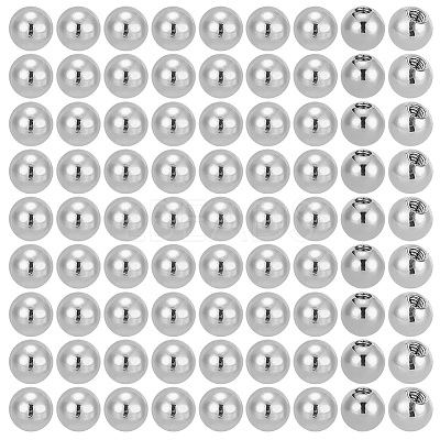 100Pcs 304 Stainless Steel Round Ear Nuts STAS-GO0001-04-1