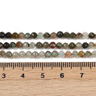 Natural Green Rutilated Quartz Beads Strands G-RM241221-B47-1