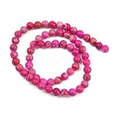 Natural Imperial Jasper Beads Strands G-I122-6mm-17-1