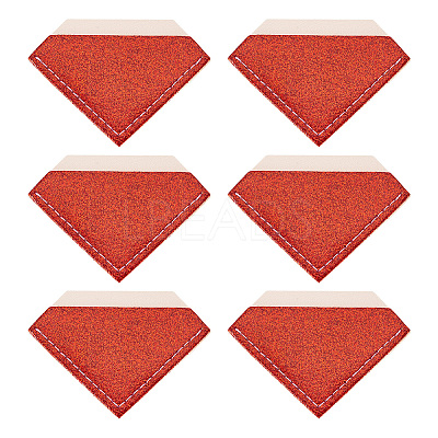 Glitter Imitation Leather Book Corner Protectors AJEW-TAC0038-03B-1