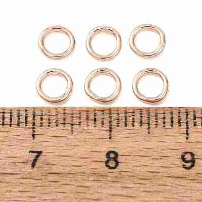 Brass Closed Jump Rings KK-CBA8EB2-01RG-1