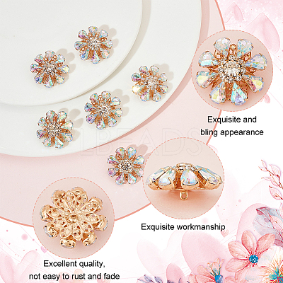 6Pcs Acrylic Rhinestone Buttons DIY-FG0004-60B-1