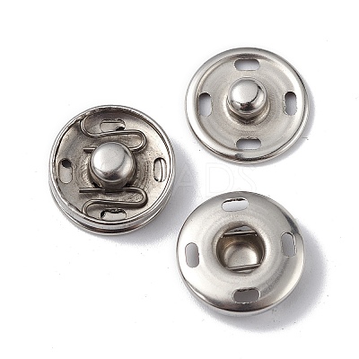Non-Tarnish 202 Stainless Steel Snap Buttons BUTT-I017-01C-P-1