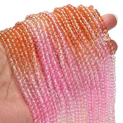 Transparent Painted Glass Beads Strands X-DGLA-A034-T3mm-A20-1