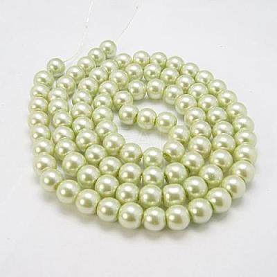 Glass Pearl Beads Strands X-HY-6D-B04-1