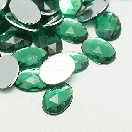 Imitation Taiwan Acrylic Rhinestone Cabochons GACR-A008-13x18mm-09-1