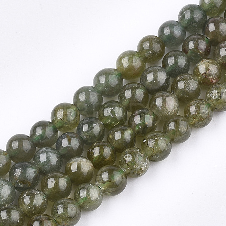 Natural Green Apatite Beads Strands G-T108-33-1