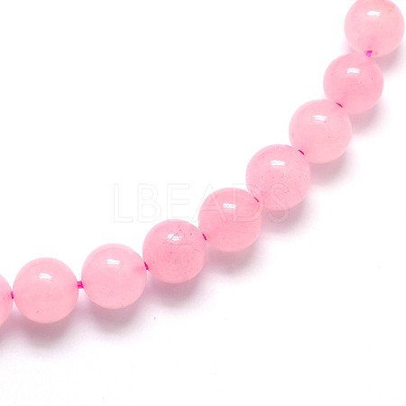 Natural Rose Quartz Round Beads Strands G-O047-04-10mm-1