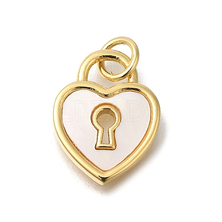 Brass Micro Pave Cubic Zirconia Pendants KK-R002-04G-1