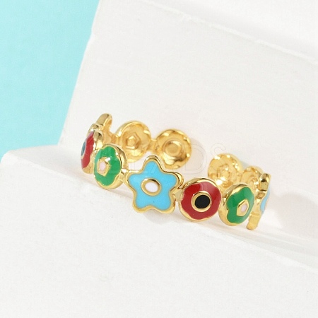 304 Stainless Steel Adjustable Cuff Rings RJEW-Q015-02G-B-1